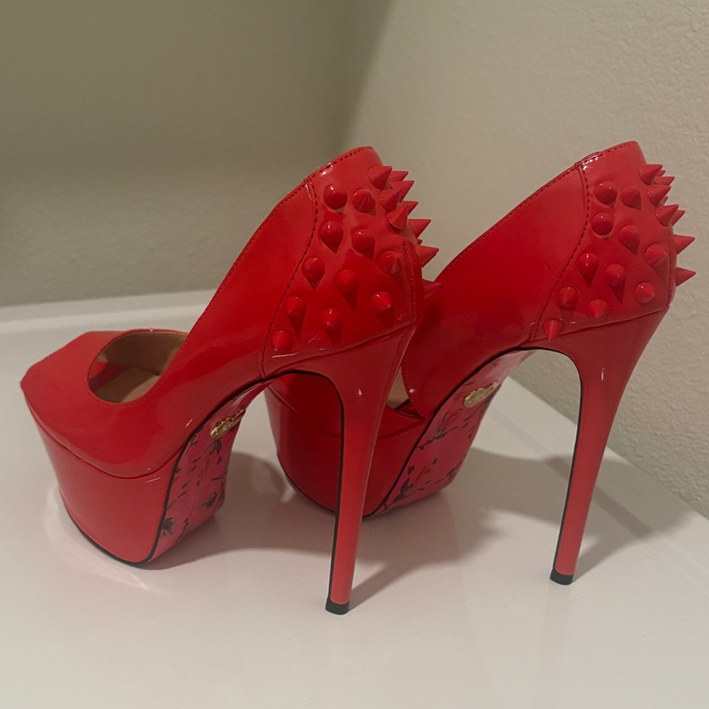 Betsey Johnson Red Spiked Heels